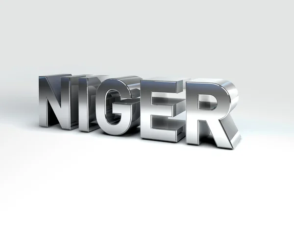3D Country Text of NIGER — Stock Photo, Image