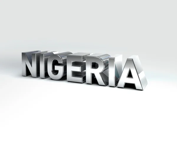 3D land text i nigeria — Stockfoto