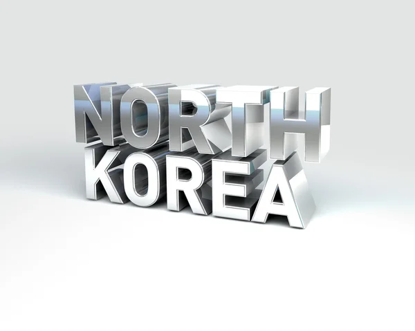 Texto do país 3D da Coréia do Norte — Fotografia de Stock