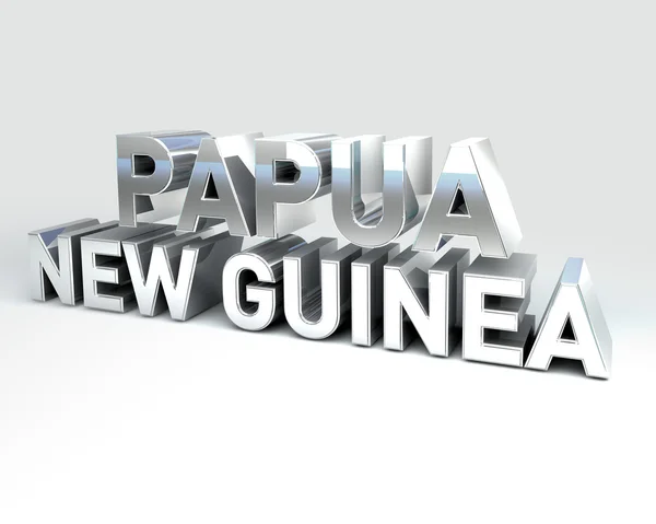 3D Pays Texte de la PAPOUASIE NOUVELLE GUINEE — Photo