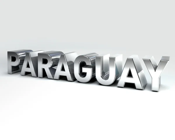 3D-s ország szöveg Paraguay — Stock Fotó