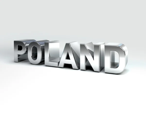 3D tekst kraj Polska — Zdjęcie stockowe