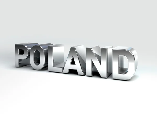 3D Pays Texte de POLOGNE — Photo