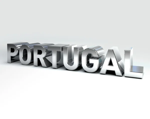 3D tekst kraju Portugalia — Zdjęcie stockowe