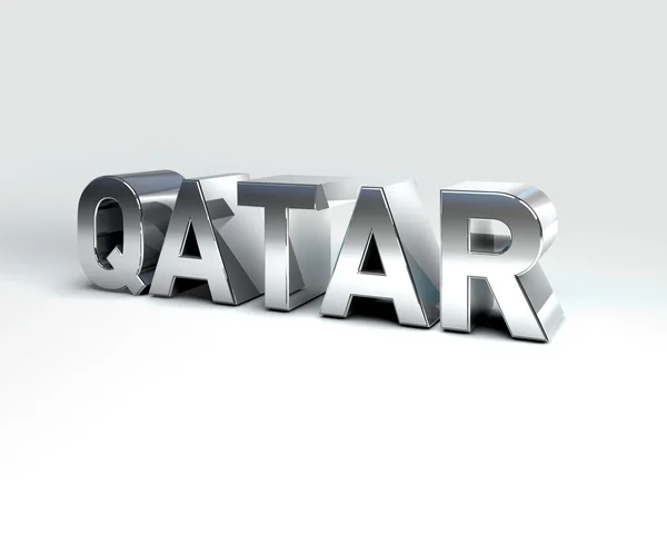 Texto do país 3D do QATAR — Fotografia de Stock