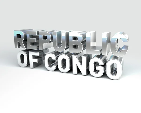3D land text i republiken Kongo — Stockfoto