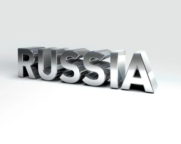 3D текст країни Росії — стокове фото