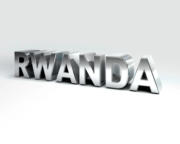 3D land text av rwanda — Stockfoto