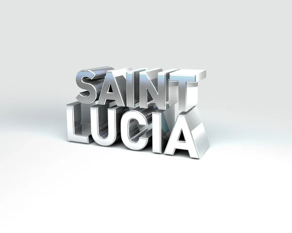 3D tekst kraju saint Lucia — Zdjęcie stockowe