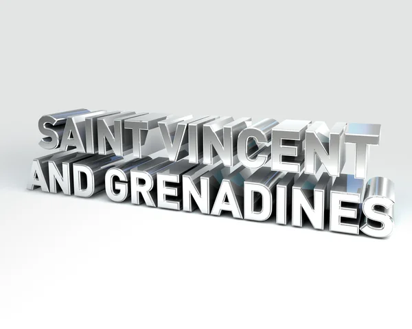 3D Country Text of SAINT VINCENT AND GRENADINES — Stock Photo, Image