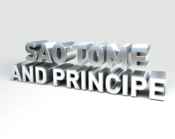 3D Country Text of SAO TOME AND PRINCIPE — Stock Photo, Image