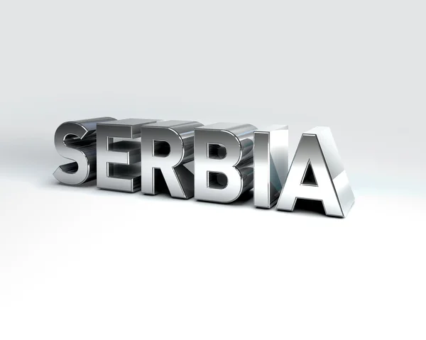 3D Country Text of SERBIA — Stock Photo, Image