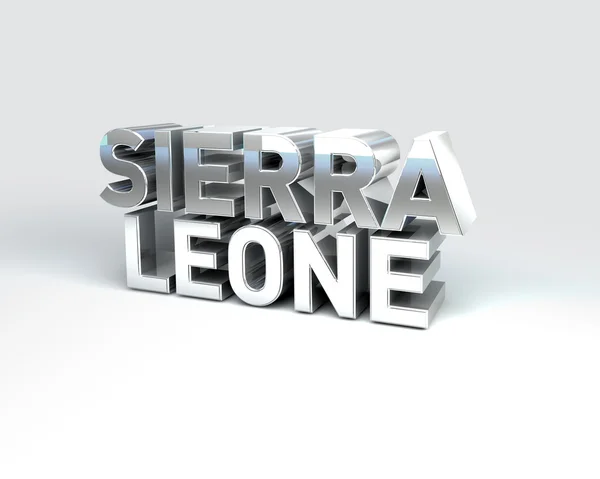 3D-tekst van het land van sierra leone — Stockfoto