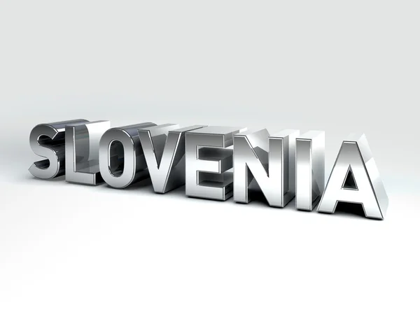 3D land text i Slovenien — Stockfoto