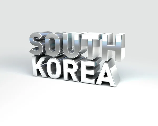 3D Country Text of SOUTH KOREA — Stock Photo, Image