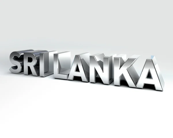 3d Ländertext von sri lanka — Stockfoto