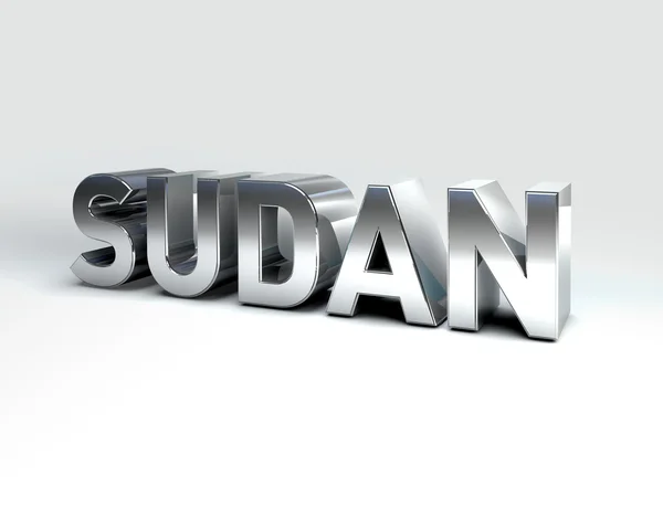 3D land text i sudan — Stockfoto