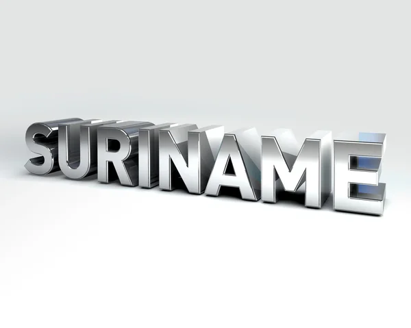 3D Country Text of SURINAME — Stock Photo, Image