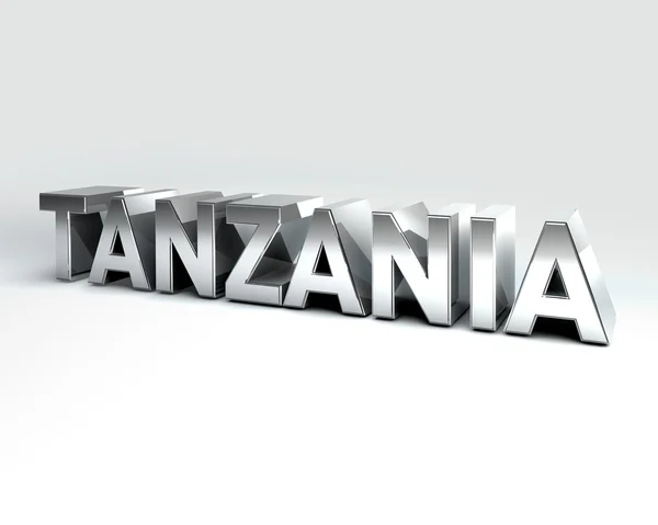 3D Country Text of TANZANIA — Stock Photo, Image