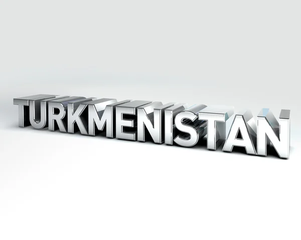 3D Paese Testo di TURKMENISTAN — Foto Stock