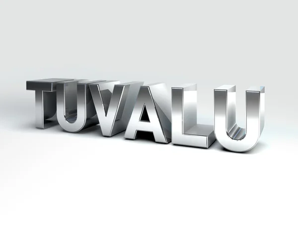 3D Country Text of TUVALU — Stock Photo, Image