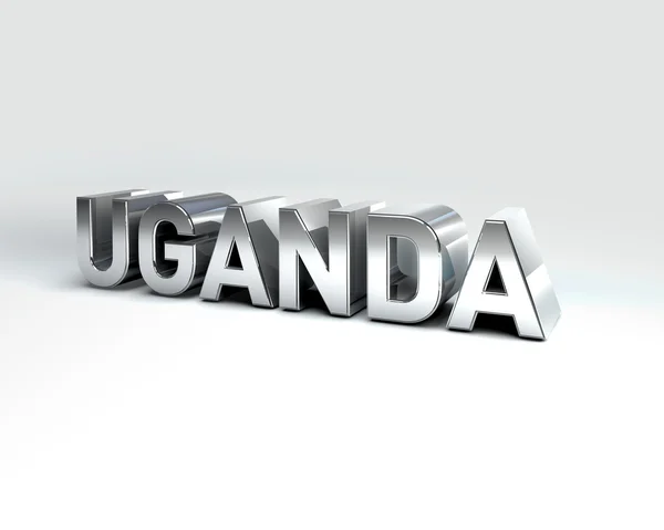 3D land text i uganda — Stockfoto