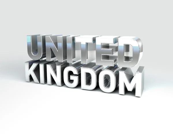 3D Country Text of UNITED KINGDOM — Stock Photo, Image