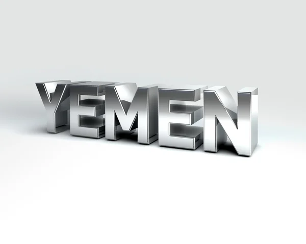 3D text země z Jemenu — Stock fotografie