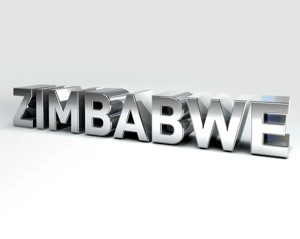 3D Country Text of ZIMBABWE — Stock Photo, Image