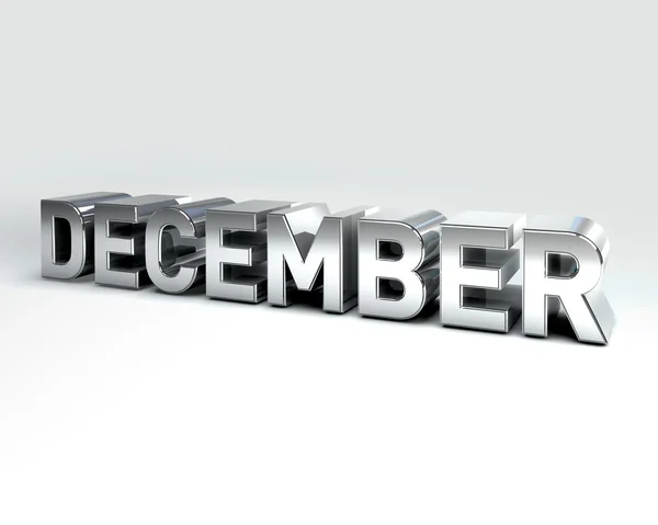 Calendario de metal Mes de diciembre — Foto de Stock