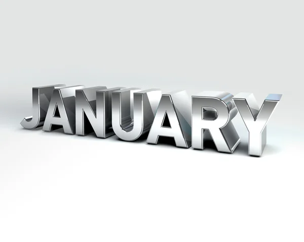 Metal Calendar Month JANUARY — Stock Photo, Image