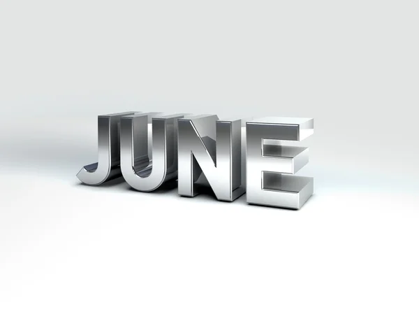 Metal Calendar Month JUNE — Stock Photo, Image