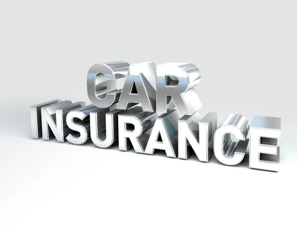 Metal Text Car Insurance — Stock Photo, Image