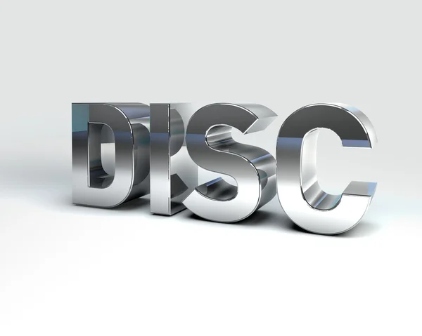 Testo in metallo DISC — Foto Stock
