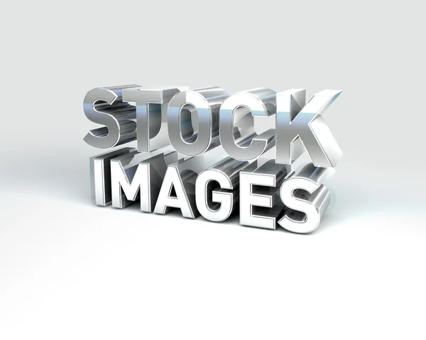 Metalen tekst stock afbeeldingen — Stockfoto