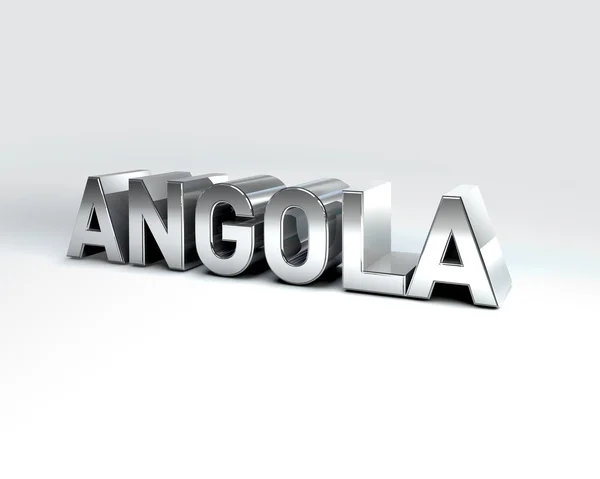 Texte pays 3D de ANGOLA Photos De Stock Libres De Droits