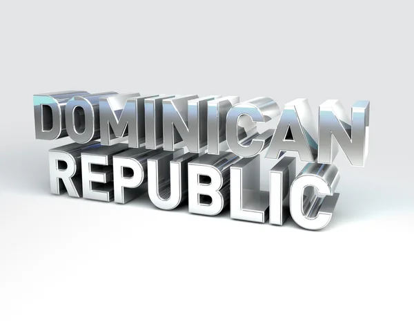 3D País Texto de la REPÚBLICA DOMINICANA Imagen de archivo