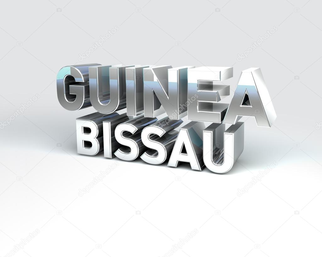 3D Country Text of GUINEA BISSAU