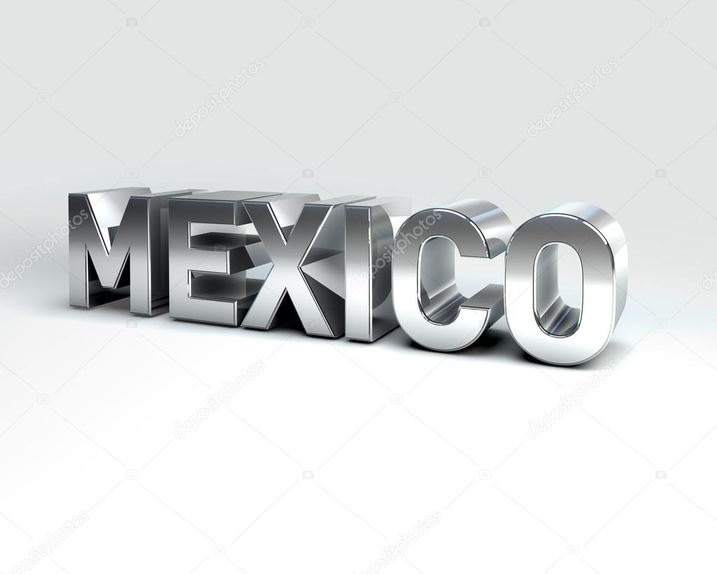 3D Country Text of MEXICO