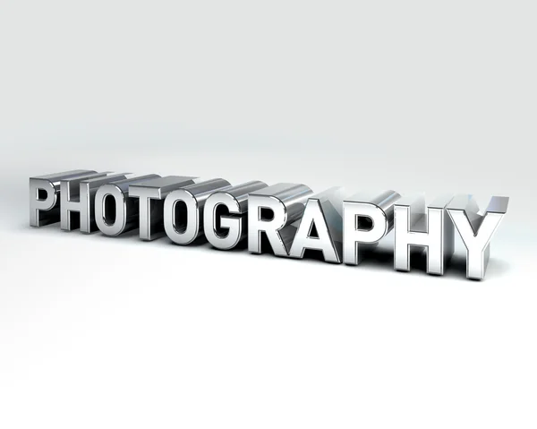 Texto metálico FOTOGRAFÍA — Foto de Stock
