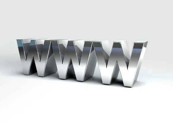 Metalen tekst world wide web — Stockfoto