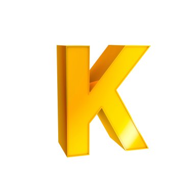 Altın alfabe karakteri k