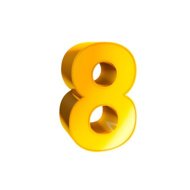 Altın alfabe numara karakter 8 8