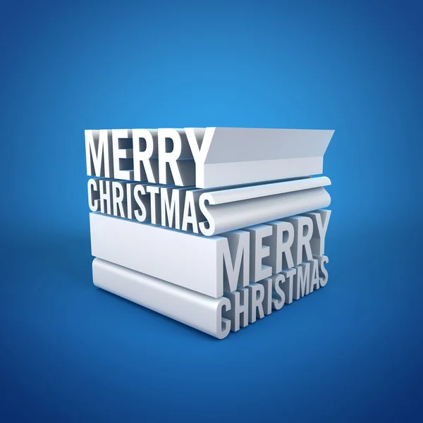 Cube Text of Merry Christmass — Stock Photo, Image