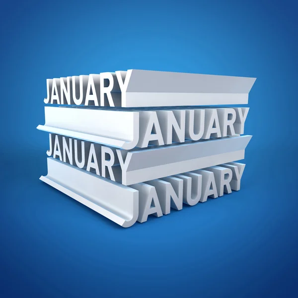 White Calendar Month January — Stock Photo, Image