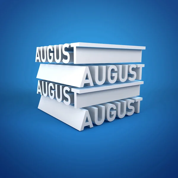 Calendario blanco Mes agosto —  Fotos de Stock