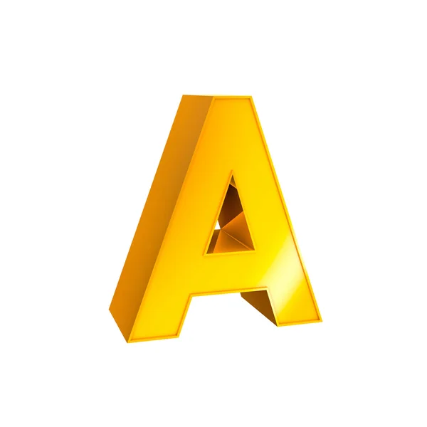 Gold Alphabet Character A — Stock Photo, Image