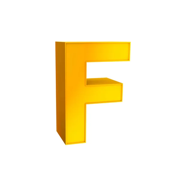 Zlatý abecedě znak f — Stock fotografie