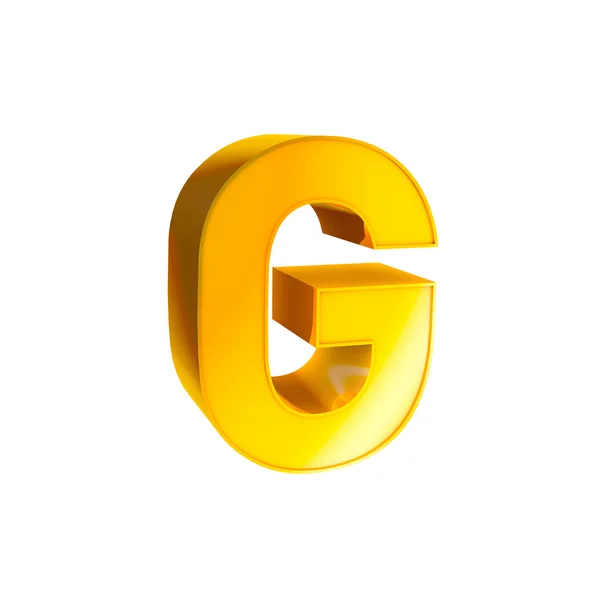 Carácter del alfabeto oro G — Foto de Stock