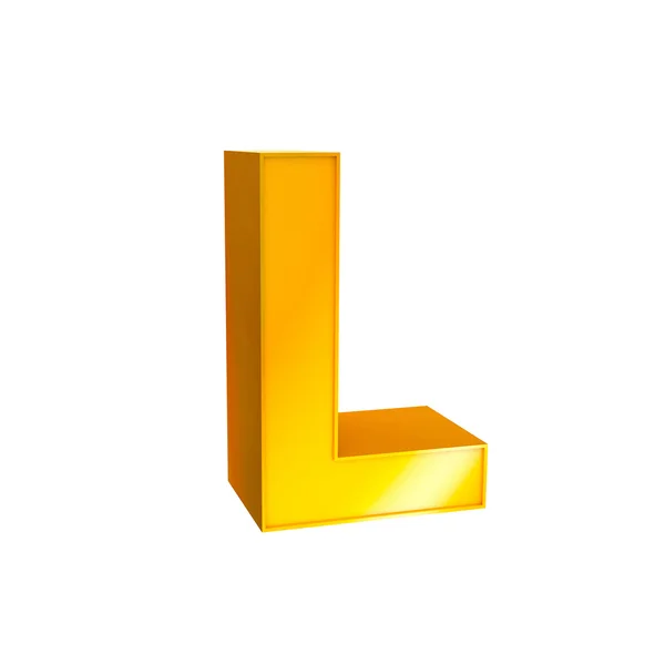 Gold Alphabet Character L — Stock Photo, Image